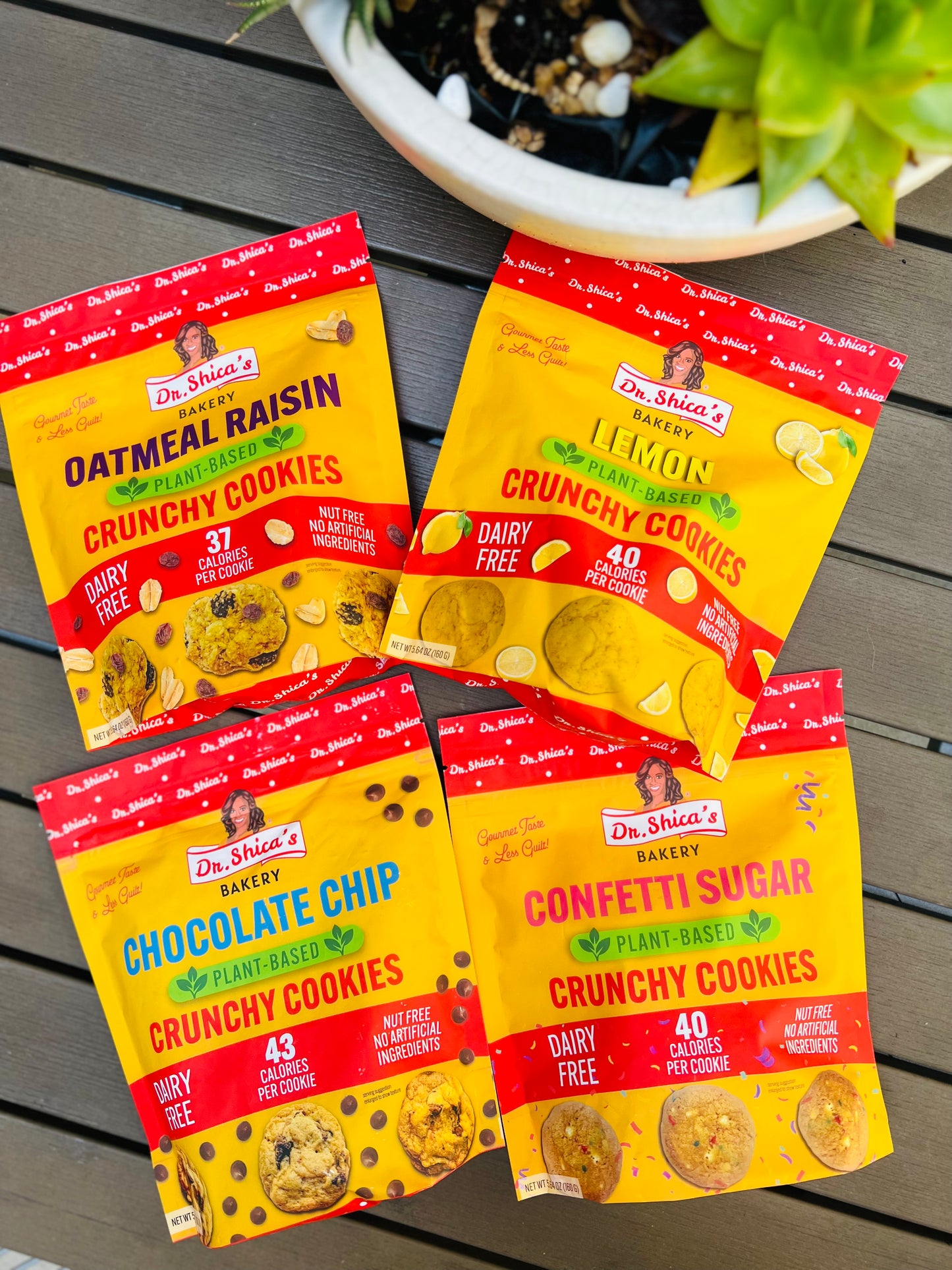 Crunchy Plant-Based Cookies Gift Set (4 Pack- Try All 4 Flavors)