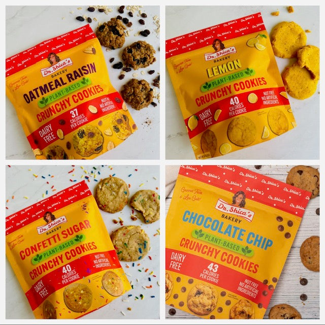 Crunchy Plant-Based Cookies Gift Set (4 Pack- Try All 4 Flavors)