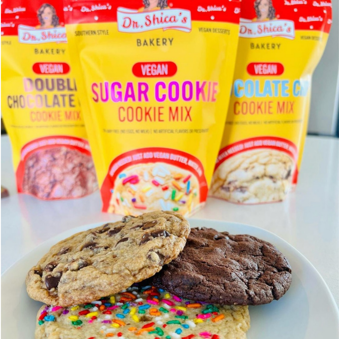 Vegan Cookie Mixes- 2 Pack (Free Shipping)- Chocolate Chip & Sugar