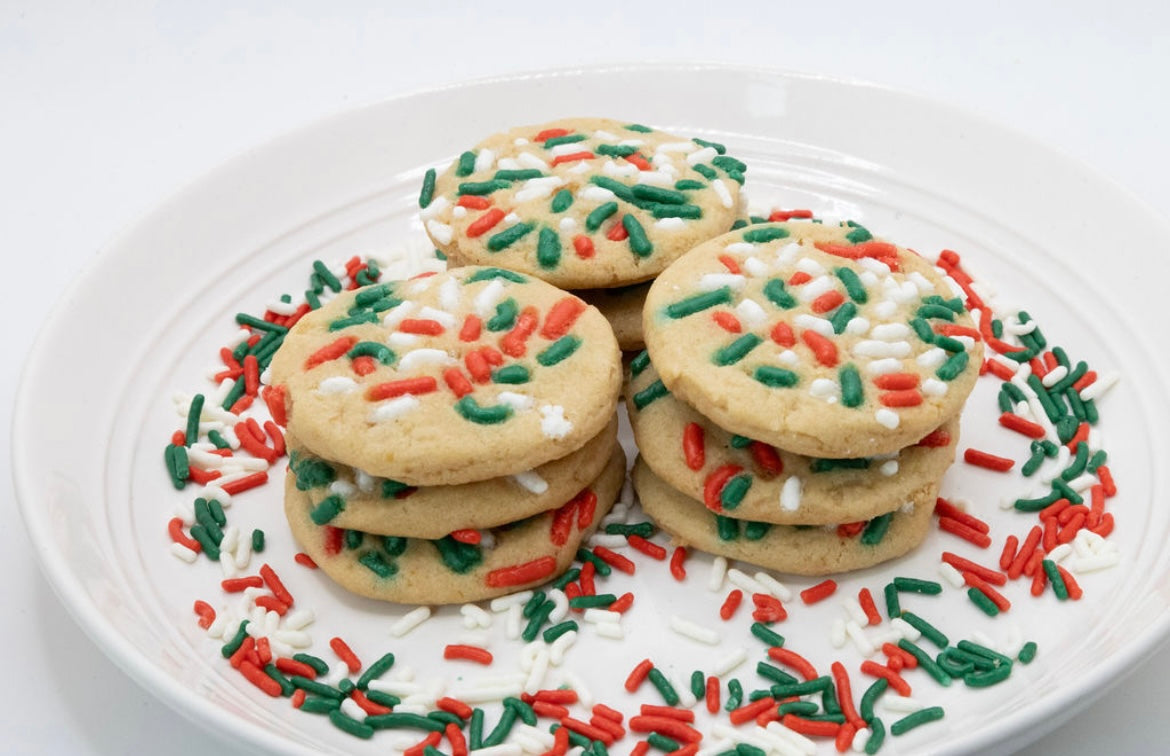 HOLIDAY DECORATIVE TIN COOKIE CAN: 36 Cookies for $39.99- Includes Free 2 Day Shipping